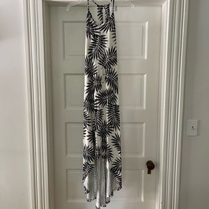 C&C California High-Low Dress - Cream/Black (XS)